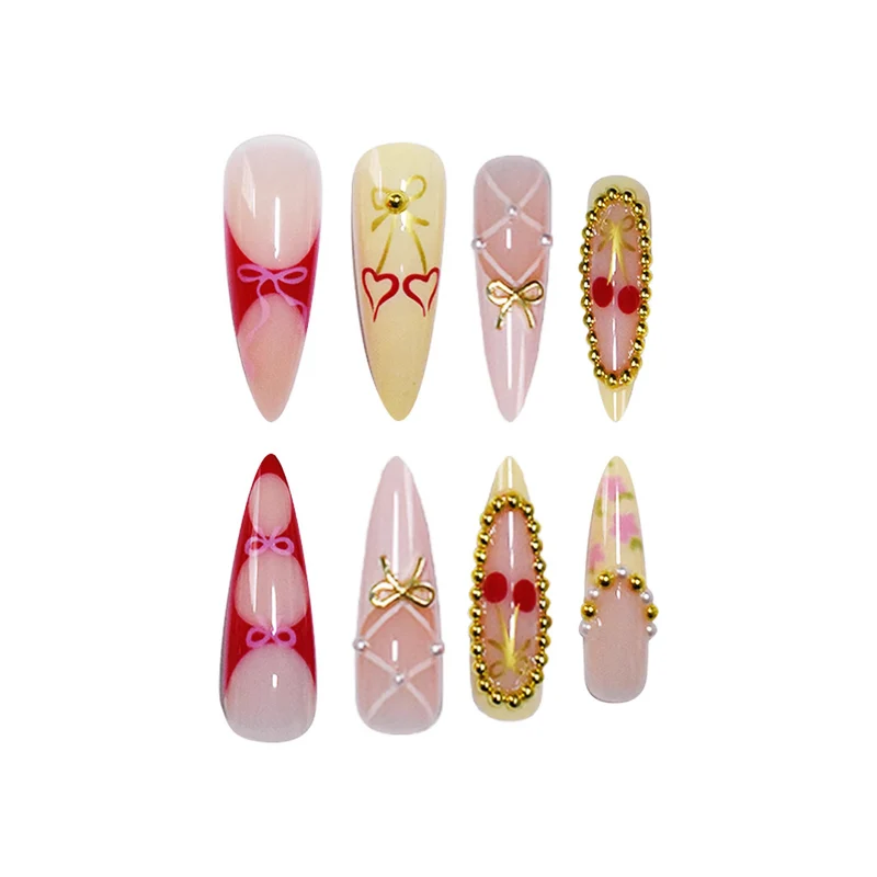 Dekorative Glam Nagelkunst Extensions Karnz