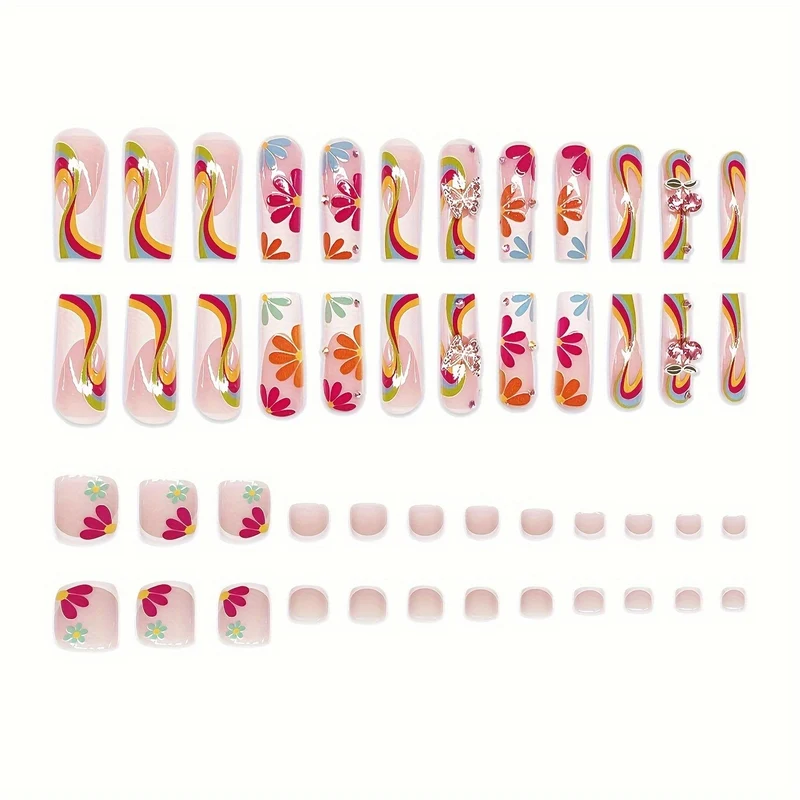 Farbige Künstlerische Nagelverzierungen Karnz