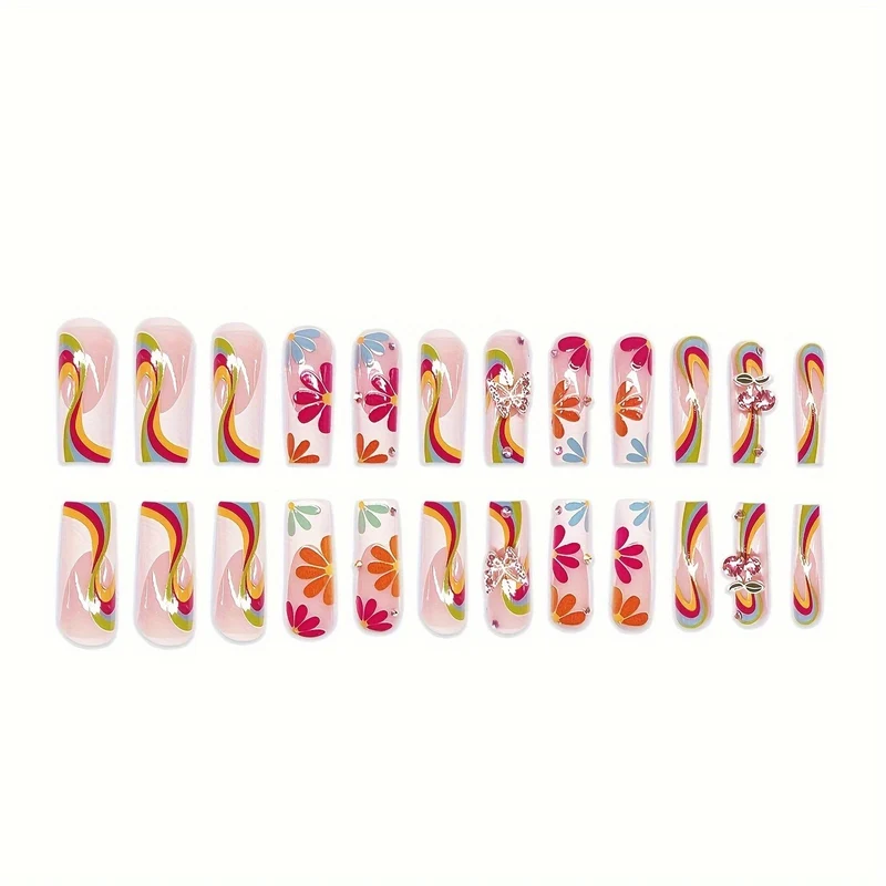 Farbige Künstlerische Nagelverzierungen Karnz