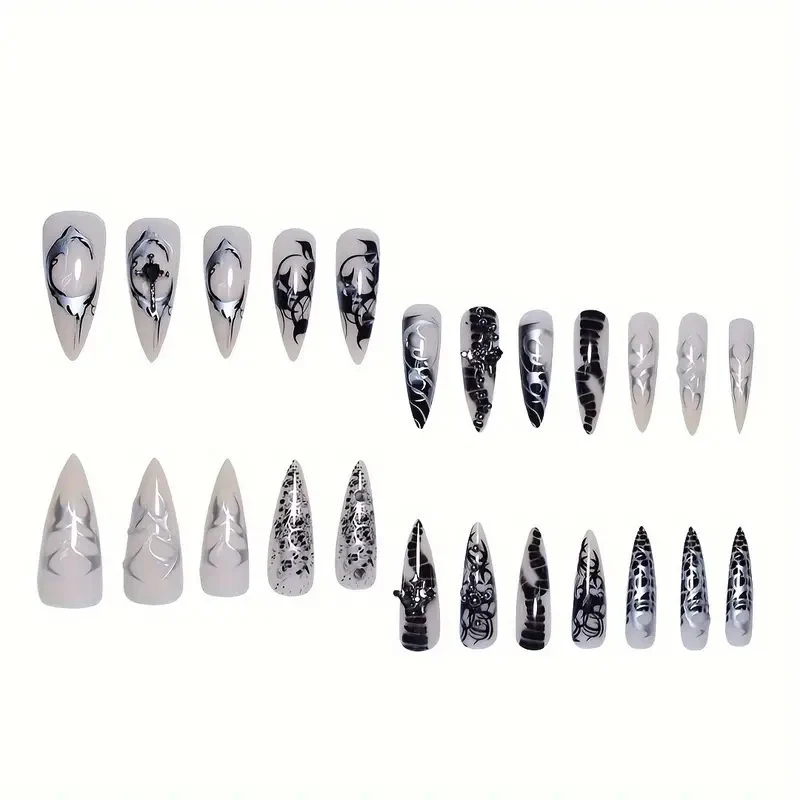 Künstlerische Stiletto-Nagelverstärkungen Karnz