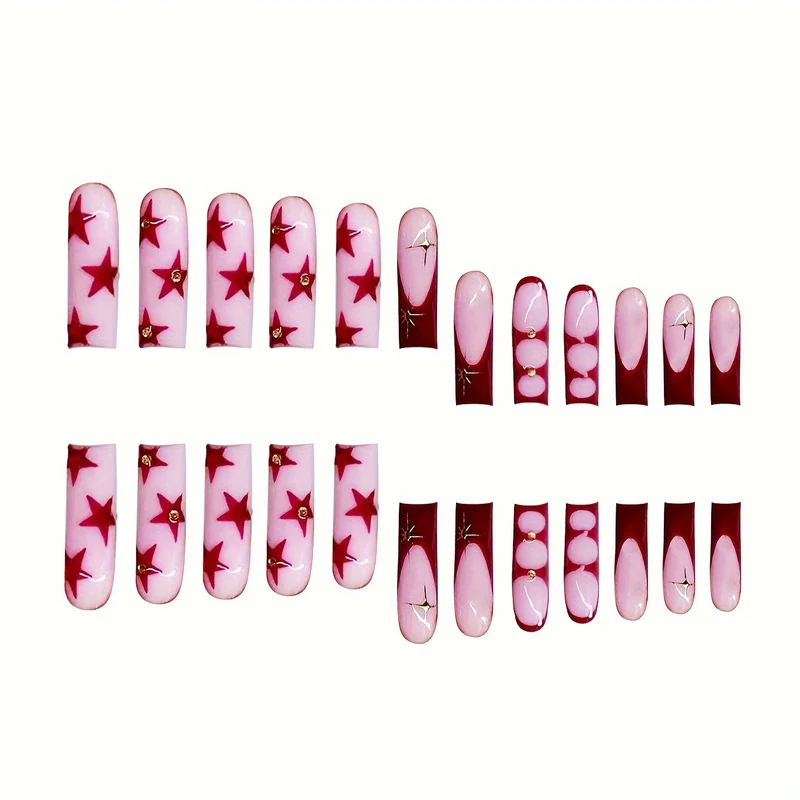Künstlerisches Press-On Nageldesign Karnz