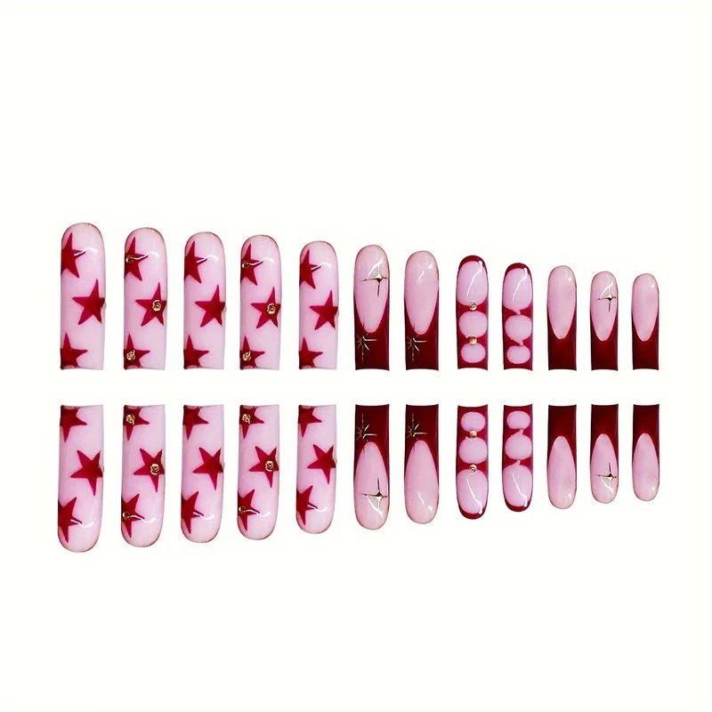 Künstlerisches Press-On Nageldesign Karnz