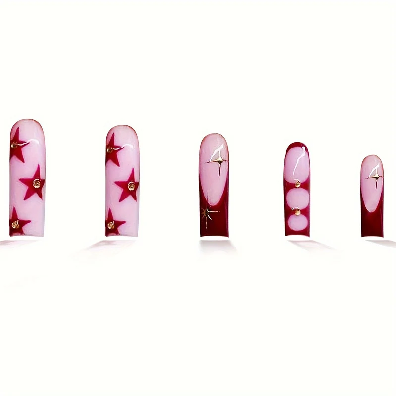 Künstlerisches Press-On Nageldesign Karnz