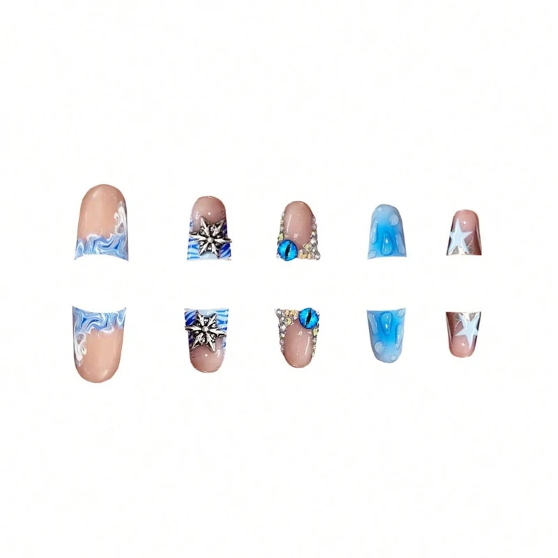 Künstlerisches Gel-Nagelkunst-Design Karnz