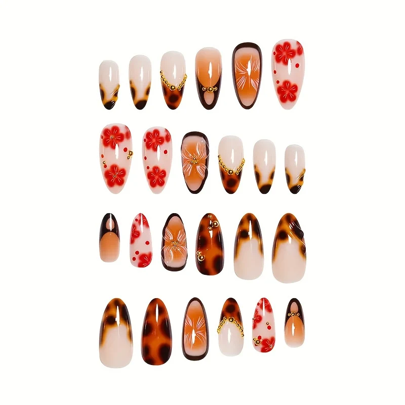 Künstlerisches Gel Florale Nagelverlängerungen Karnz