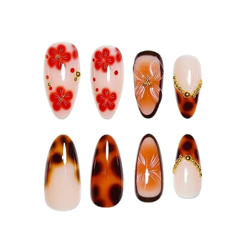 Künstlerisches Gel Florale Nagelverlängerungen Karnz