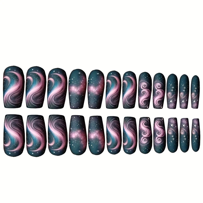 Künstlerische galaktische Nagelverzierungen Karnz