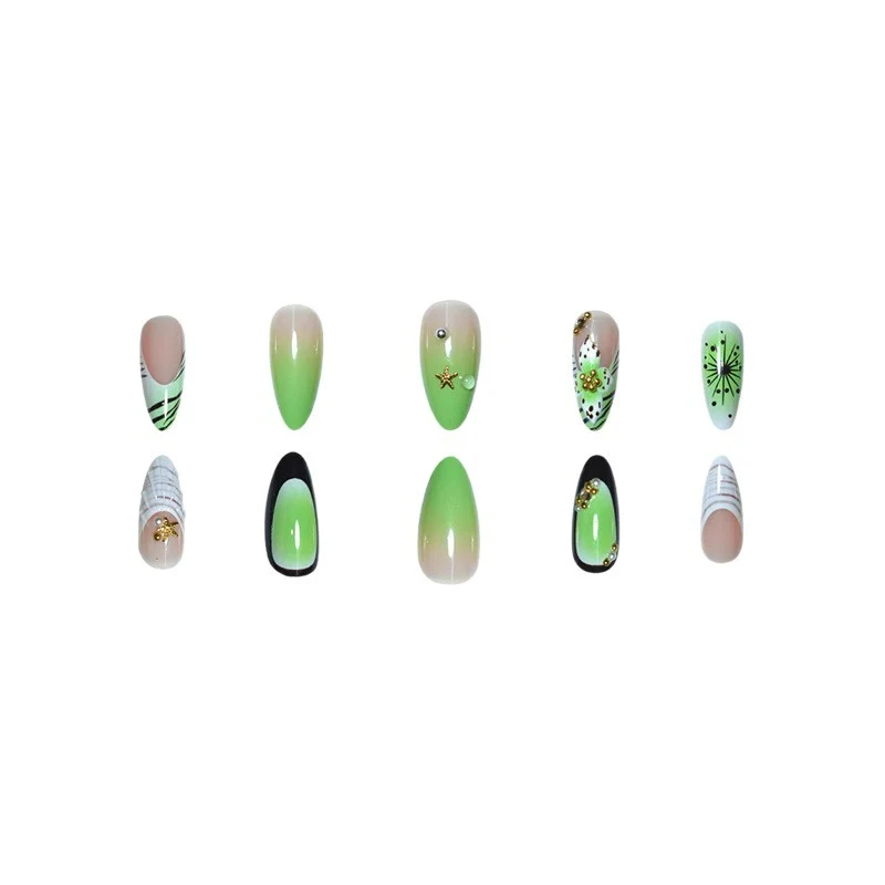Künstlerische florale Muschel-Design Nagelverstärkungen Karnz