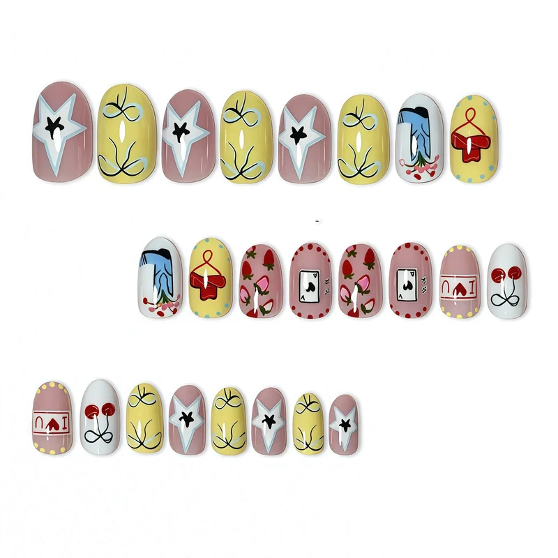 Künstlerisches Florales Nagelkunst Set Karnz