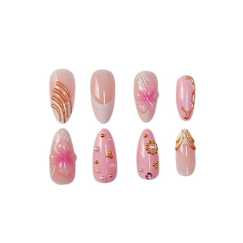 Künstlerische florale Nagelkunstverstärkungen Karnz