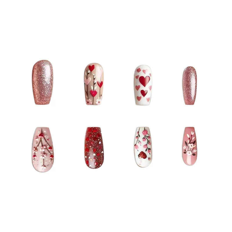 Künstlerische florale Nagelkunst Karnz