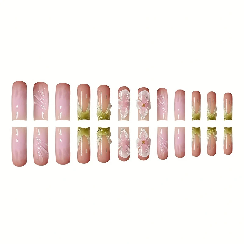 Künstlerisches Floral Acryl Nageldesign Karnz