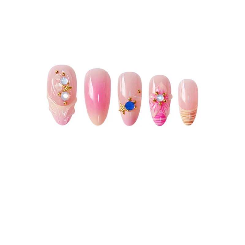 Künstlerische Florale 3D Nagelverlängerungen Karnz