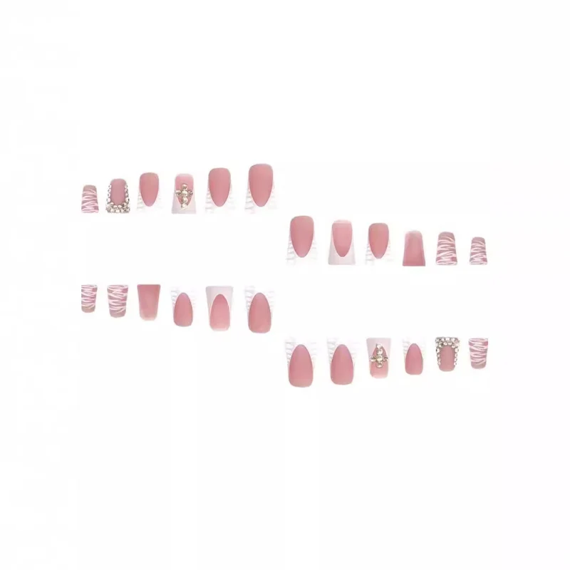 3D dekorative Strass-Nagelverlängerungen Karnz