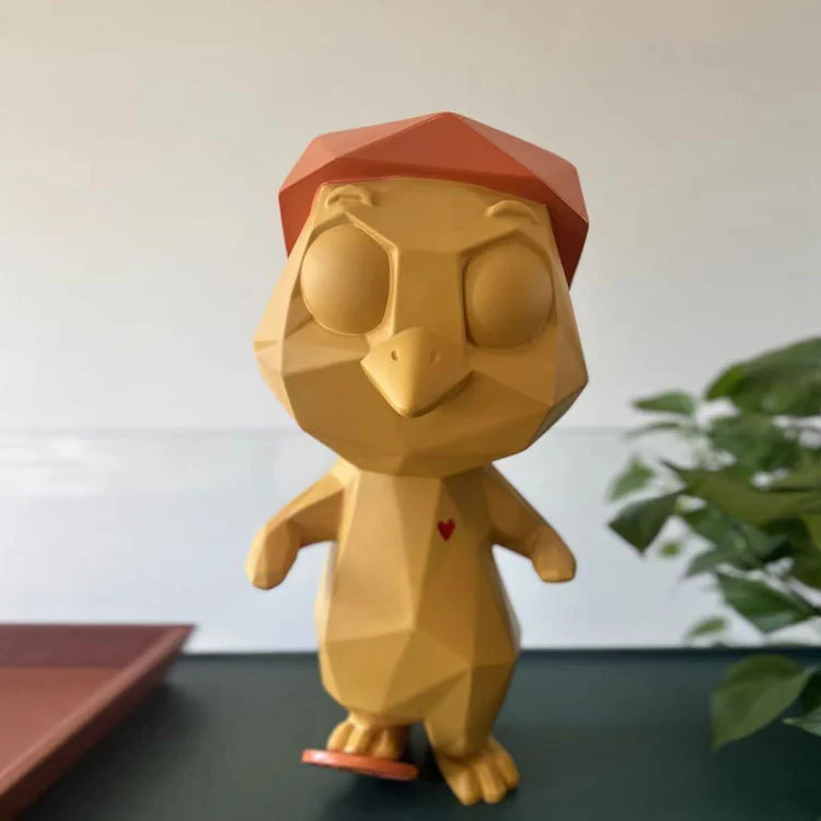 Verspielte geometrische Cartoonfigurine