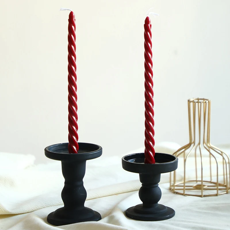 Verdrehte Spiral Deko Duftkerzenpaar für Zuhause