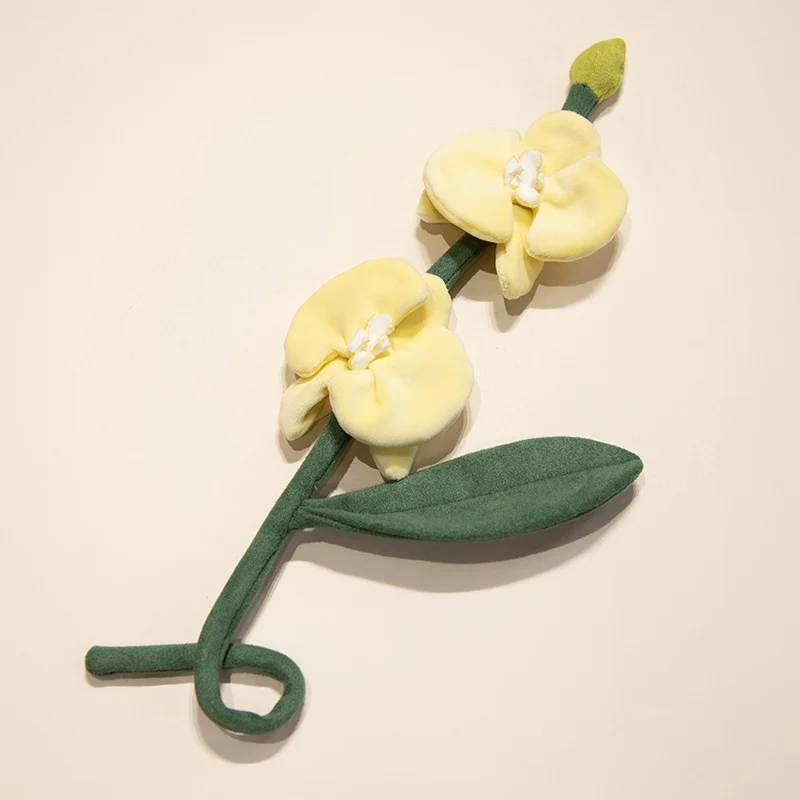 Plüsch Cordhosen Tulpe Katzenspielzeug mit flauschigem Pom-Bud & flexiblem Stiel Karnz