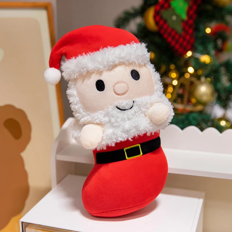 Plüsch Weihnachtsbaum Dekorations Kuschelkissen mit gesticktem Gesicht und gestuften weichen Schichten Karnz