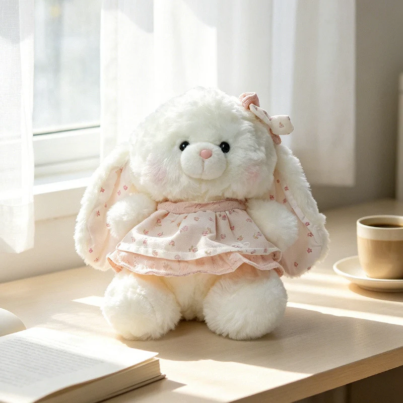 Plüschkaninchen Kostüm Sitzcuddler mit schlappen Ohren und gesticktem Gesicht Karnz