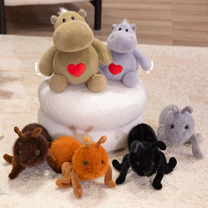 Plüsch-Ameisen-inspirierte Kuscheltier mit mehreren samtigen Beinen und weichem Kunstfell Karnz