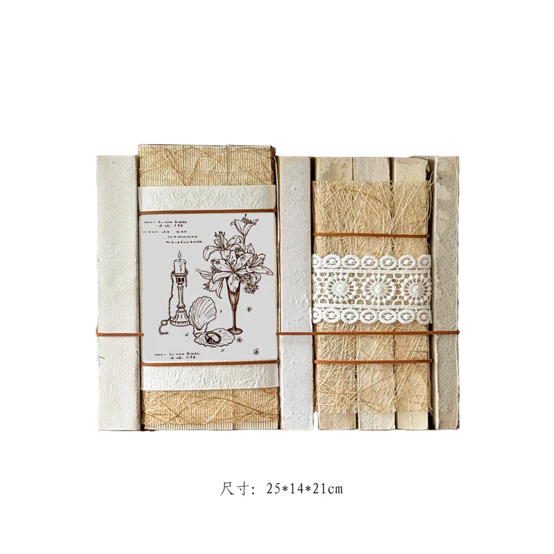 Dekoratives handgemachtes Papierjournal-Set