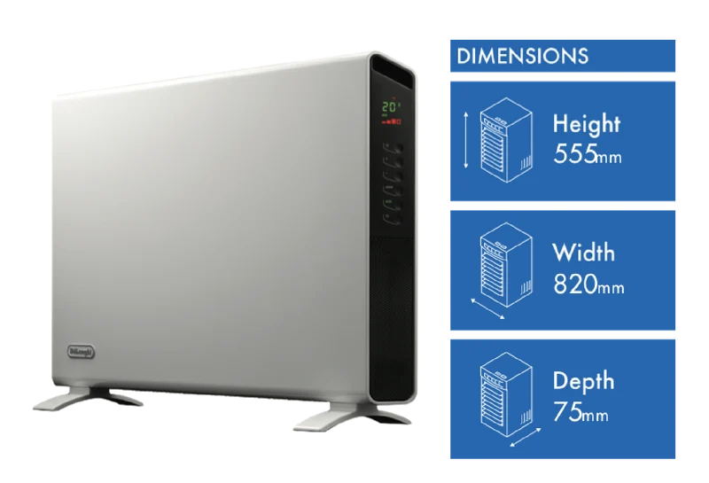 DeLonghi 2400W SlimStyle Panel Heater with Timer