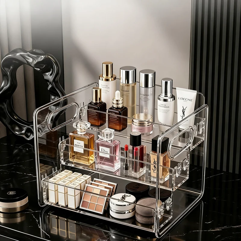 Transparente Kosmetik- und Schreibtisch-Organizer