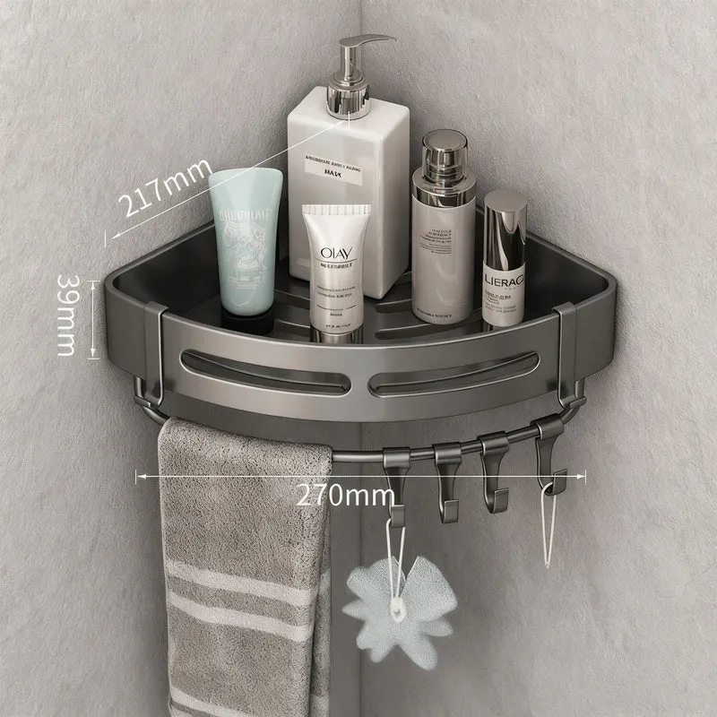 Dreieck-Wandregal für Badezimmer, ohne Bohren
