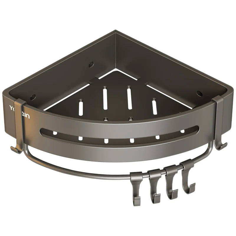 Badezimmer-Eckregal aus Edelstahl und Aluminium