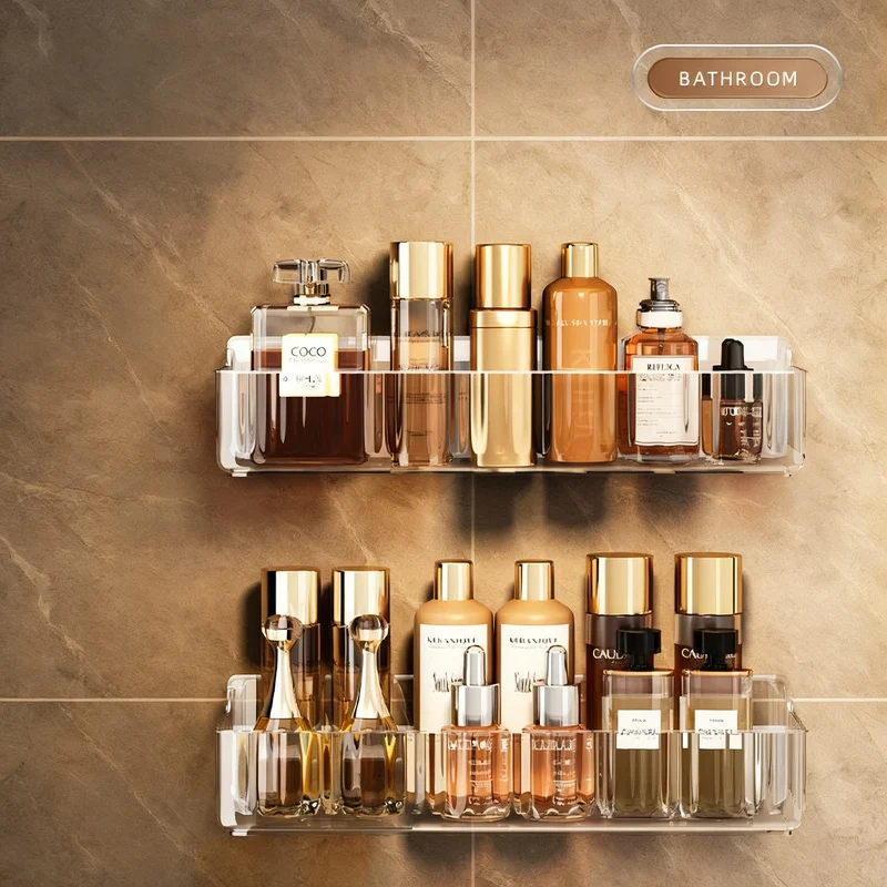Acryl-Wandregal für Badezimmer, ohne Bohren