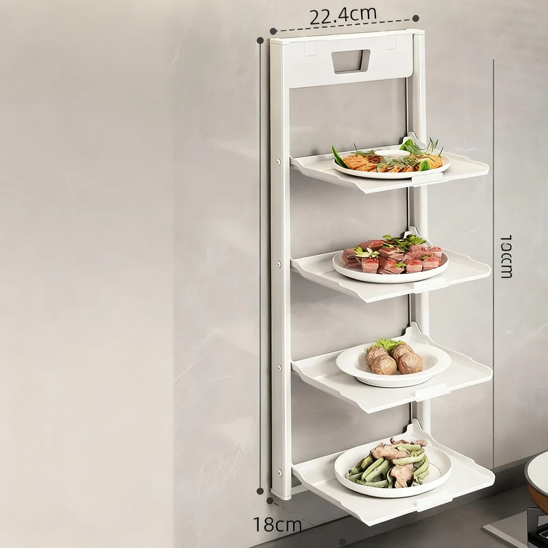 Klappbares Wandregal für Speisevorbereitung, Aluminium
