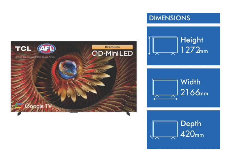 TCL 98" C8K Premium QD Mini LED Google TV 2025