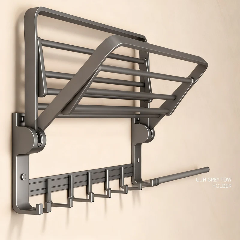 Handtuchhalter aus Aluminium, wandmontiert
