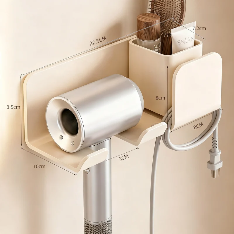 Haartrockner-Halter mit Kabelorganisation