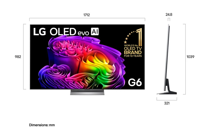 LG 77" OLED EVO AI G6 4K Smart TV 2026