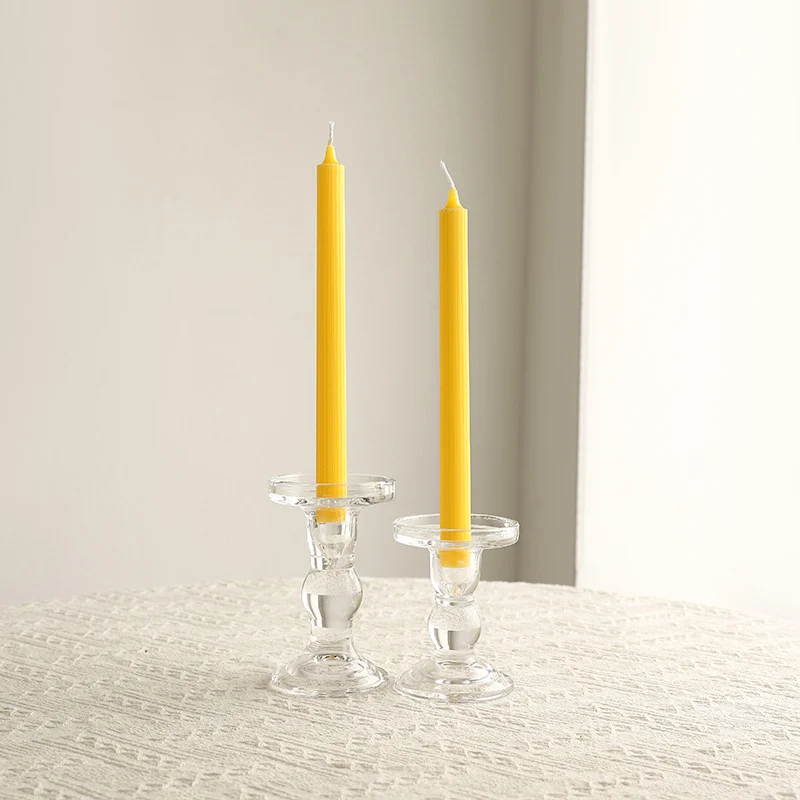 Kristallglas skulptierte Stiel Tafelkerzenhalter