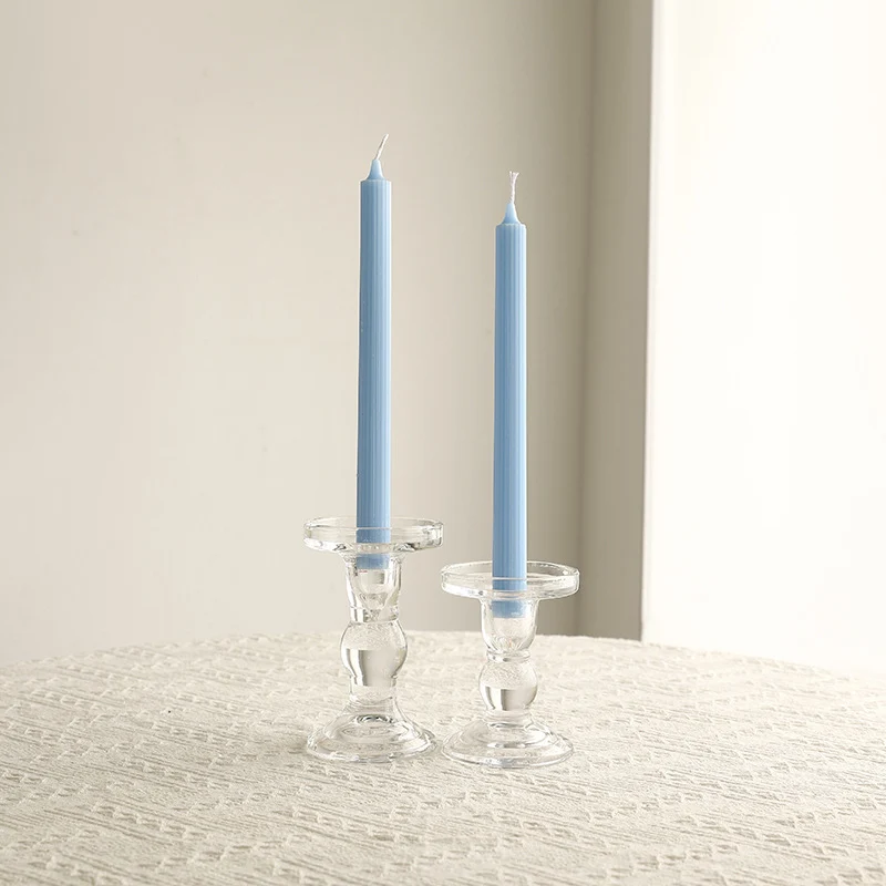 Kristallglas skulptierte Stiel Tafelkerzenhalter