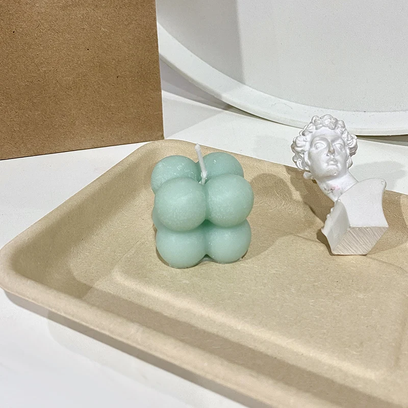 Bubble Cube Skulpturale Dekorative Soja Kerze