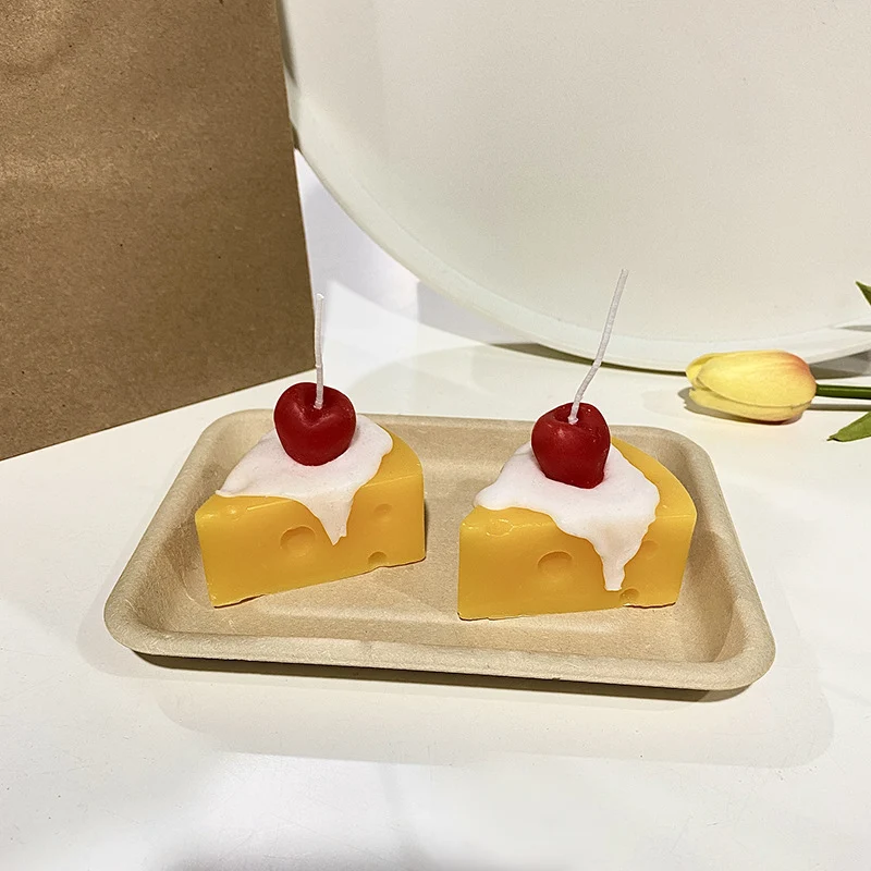 Handgegossene realistische Zitronen-förmige Duft-Soyakerze mit Baumwolldocht & Geschenkbox