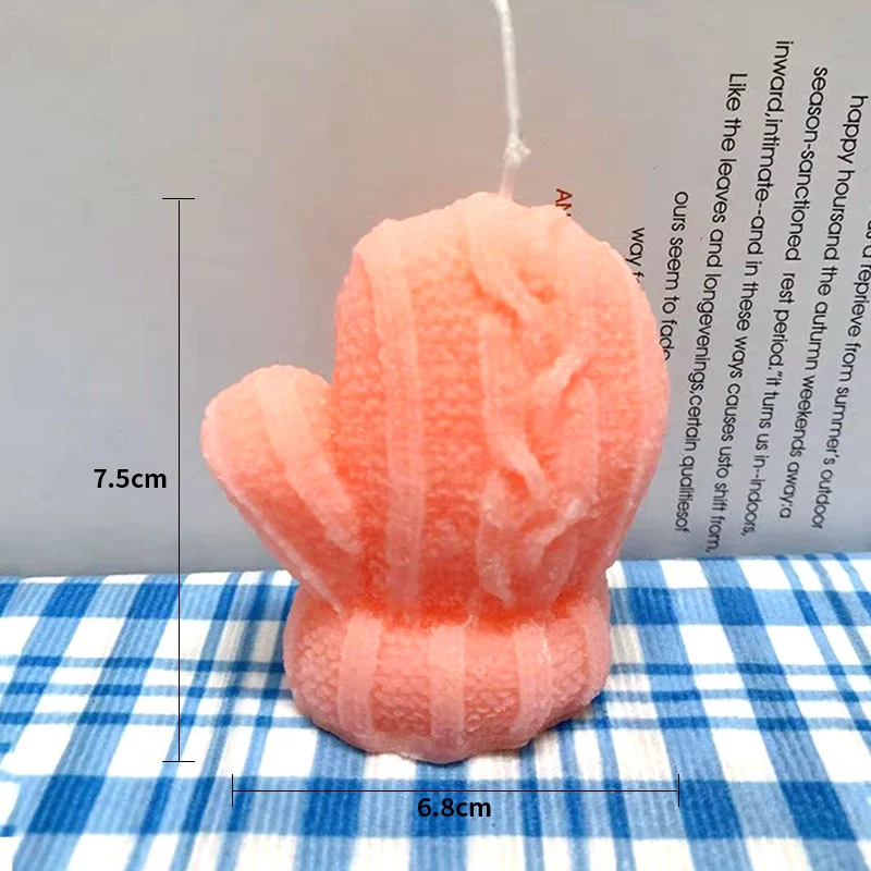 Handgegossene Mini-Kaktus-Skulpturale Wachskerze Tischakzent