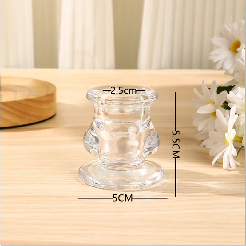 Glas Kerzenhalter Dreifache Höhe Kamin Tischdekoration