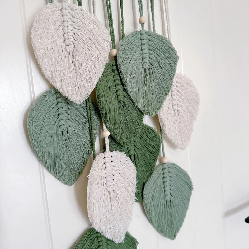 Dekorative Blattmotiv Wandbehang Karnz
