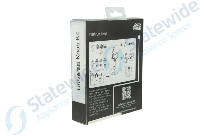 Universal Cooktop Knob White 30mm Skirt (Pack 4)