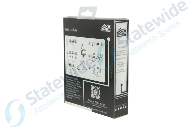 Universal Cooktop Knob White 30mm Skirt (Pack 4)