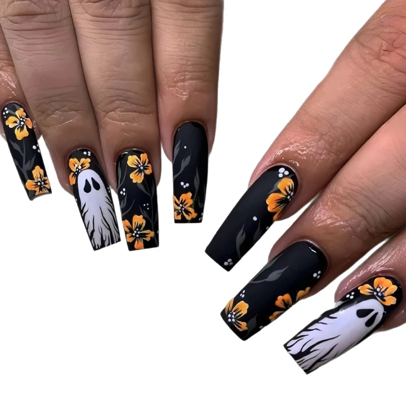 Künstlerische Halloween-Themen Acryl-Nagelkunst Erweiterungen Karnz