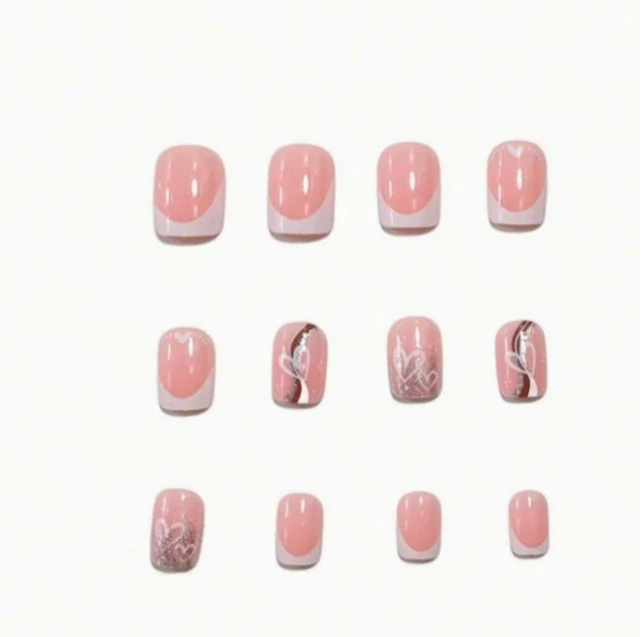 Künstlerische Französische Spitze Nagelkunst Karnz