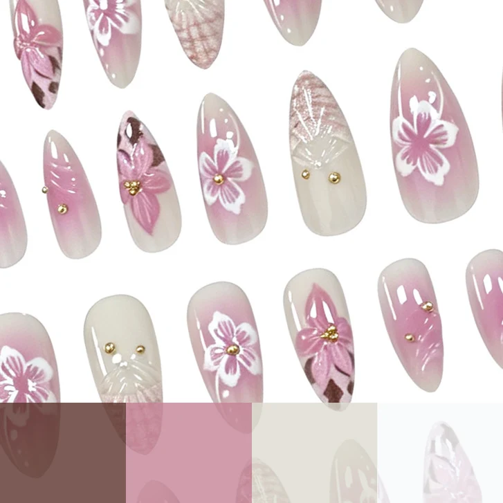 Künstlerische Florale Nagelverzierungen Karnz