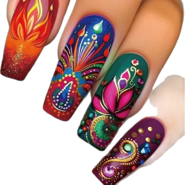 Künstlerische Florale Nagel Kunst Verbesserungen Karnz