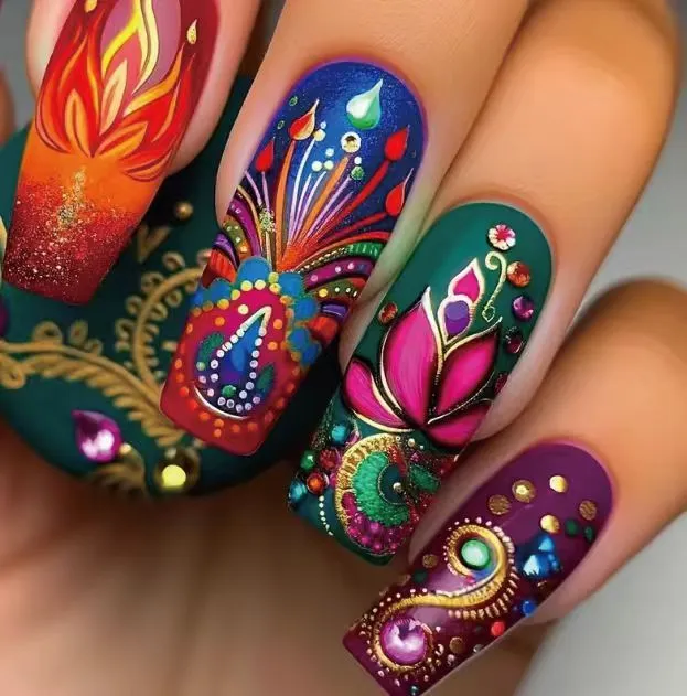 Künstlerische Florale Nagel Kunst Verbesserungen Karnz