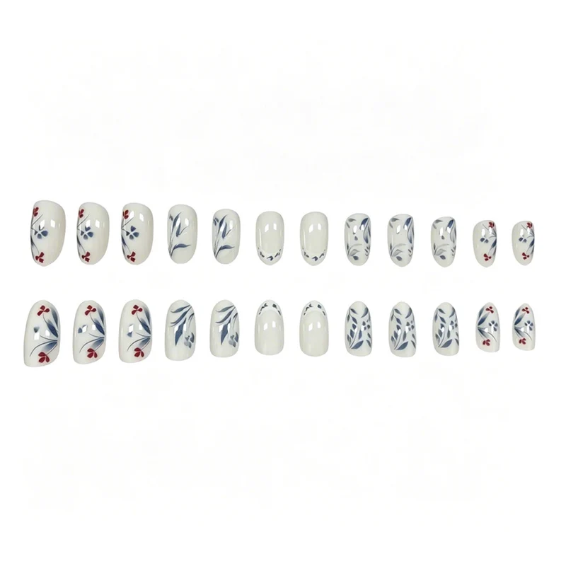 Künstlerische florale Acryl-Nagelkunst-Verstärkungen Karnz